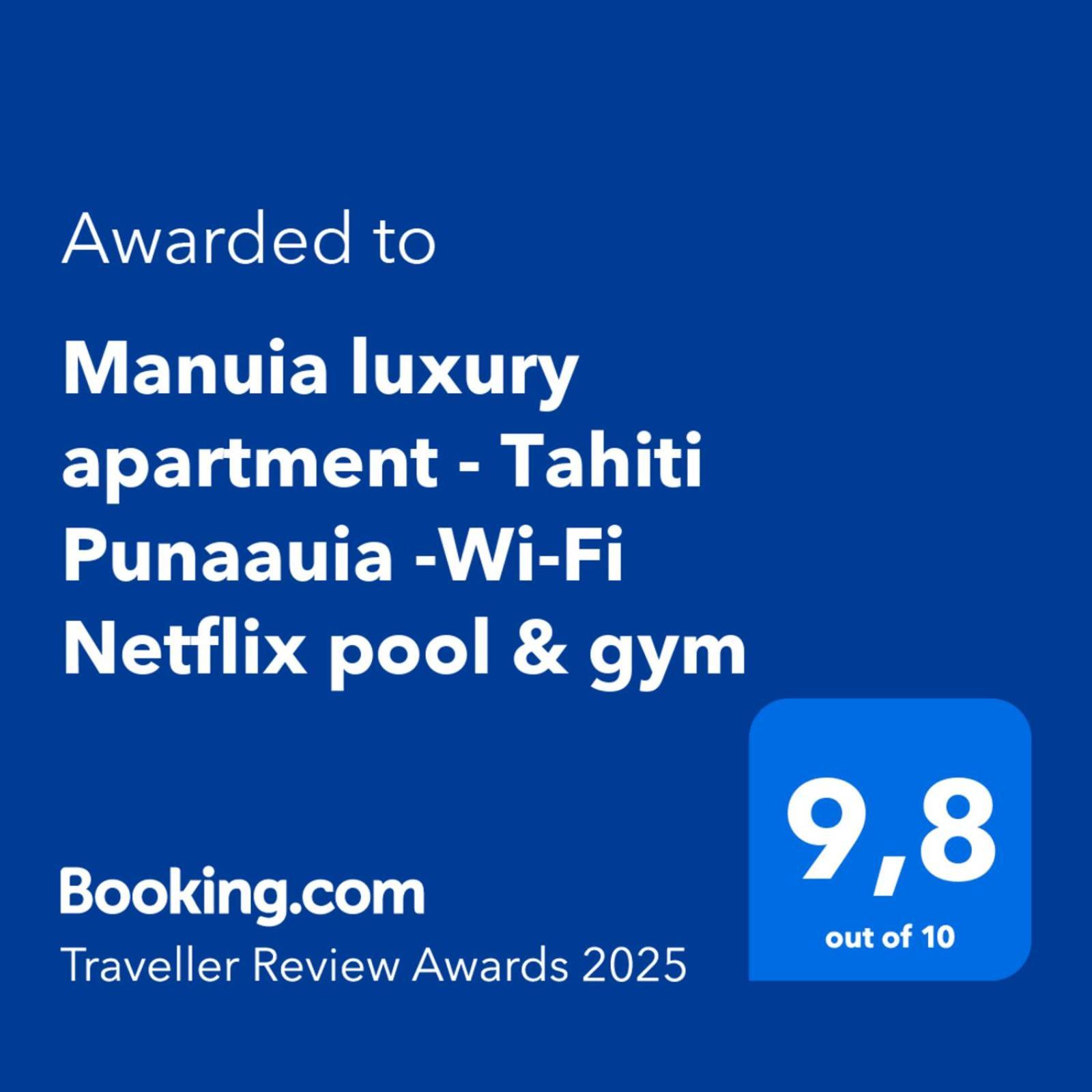 Manuia Luxury Apartment - Tahiti Punaauia -Wi-Fi Netflix Pool & Gym Exteriör bild